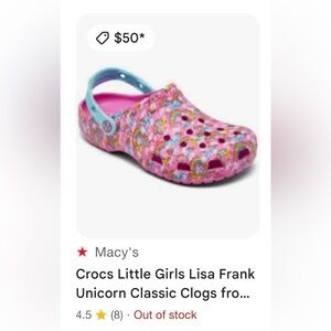 Women’s Crocs limited edition Lisa Frank size 11